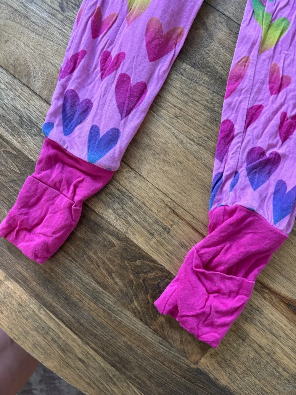 Baby Girl Rainbow Hearts Little Sleepies Bamboo PJs